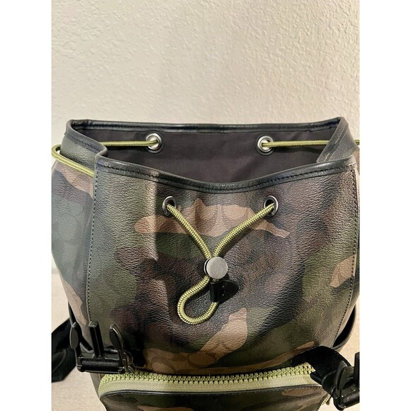 Coach Camouflage Backpack with Green Logo main image 4